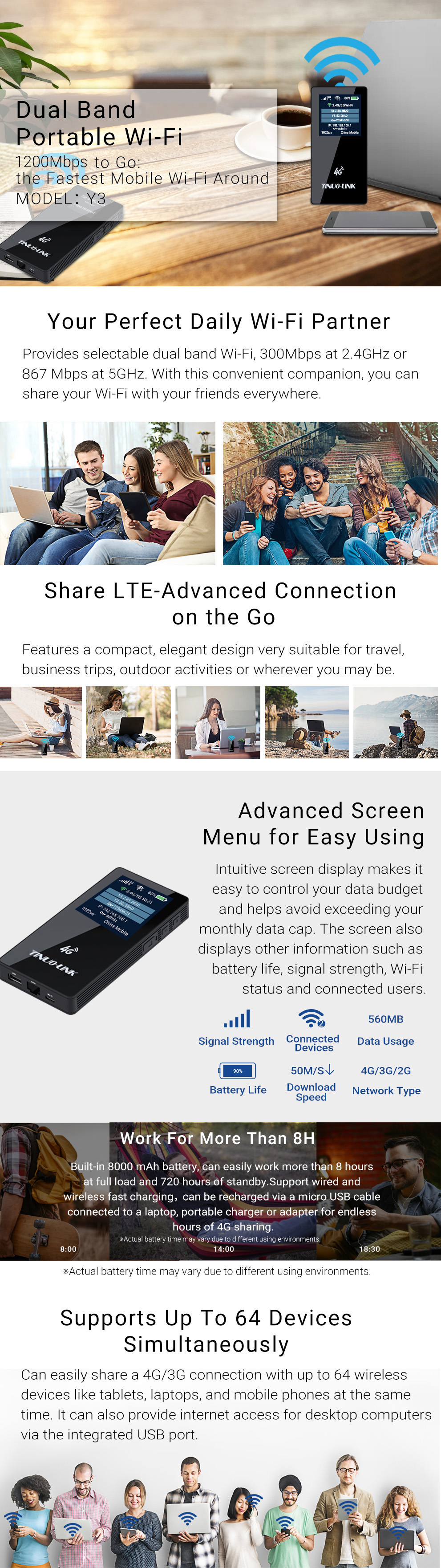 Y3 Dual-band portable Wi-Fi