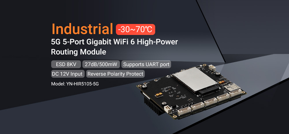 New Release | Goodbye Wiring Hassles! YN-HIR5105 4G/5G Industrial Router Module New Release | Goodbye Wiring Hassles! YN-HIR5105 4G/5G Industrial Router Module