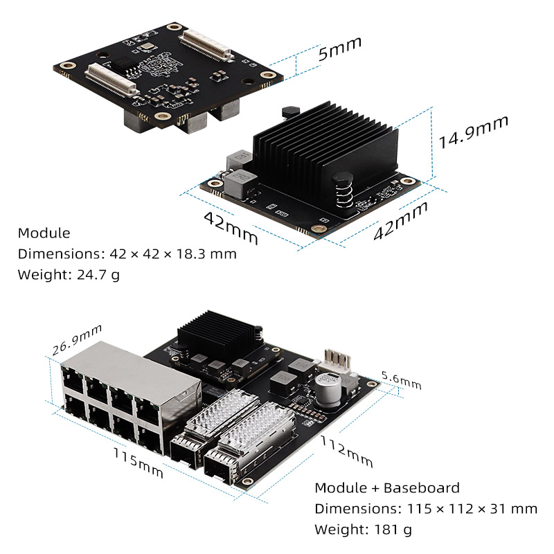YN-IES1010 Industrial 10-Port 2.5G PoE Switch Module
