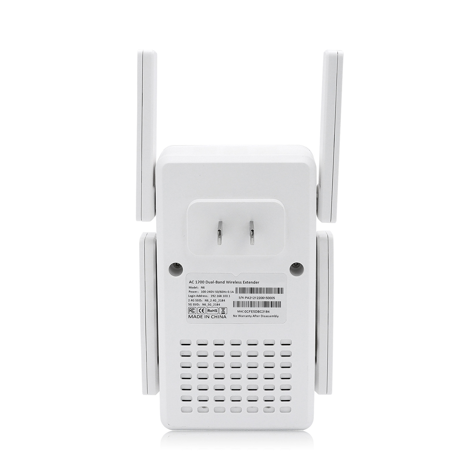 N6 AC1200 Wi-Fi Range Extender