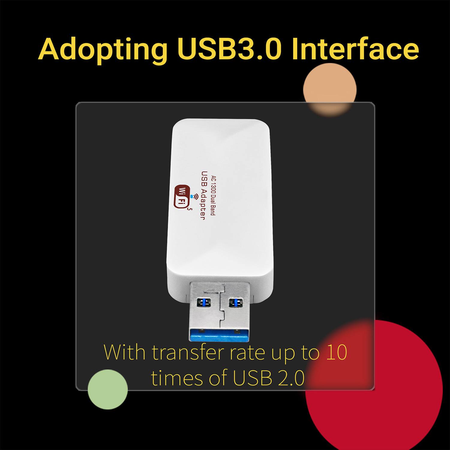 Y9 AC1300 Mini Wireless MU-MIMO USB Adapter