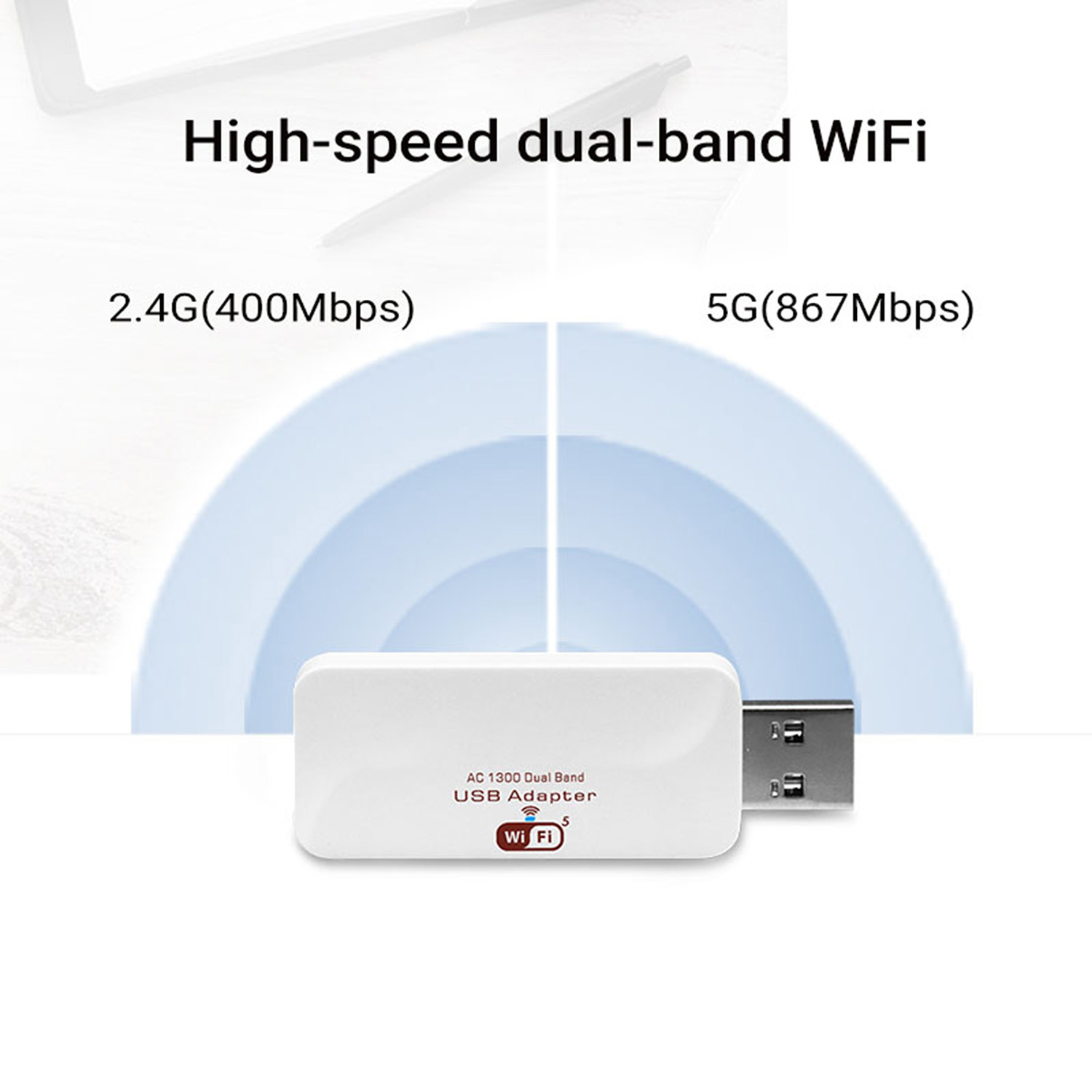 Y9 AC1300 Mini Wireless MU-MIMO USB Adapter