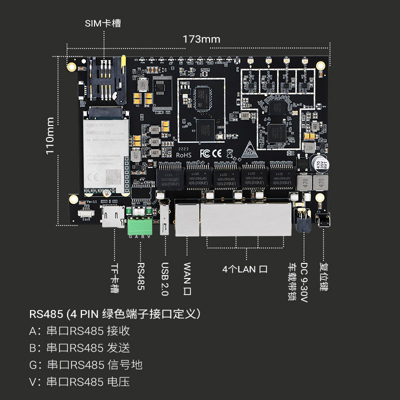 N9 Industrial 4G+WiFi DTU AX1800 Vehicle Router Module
