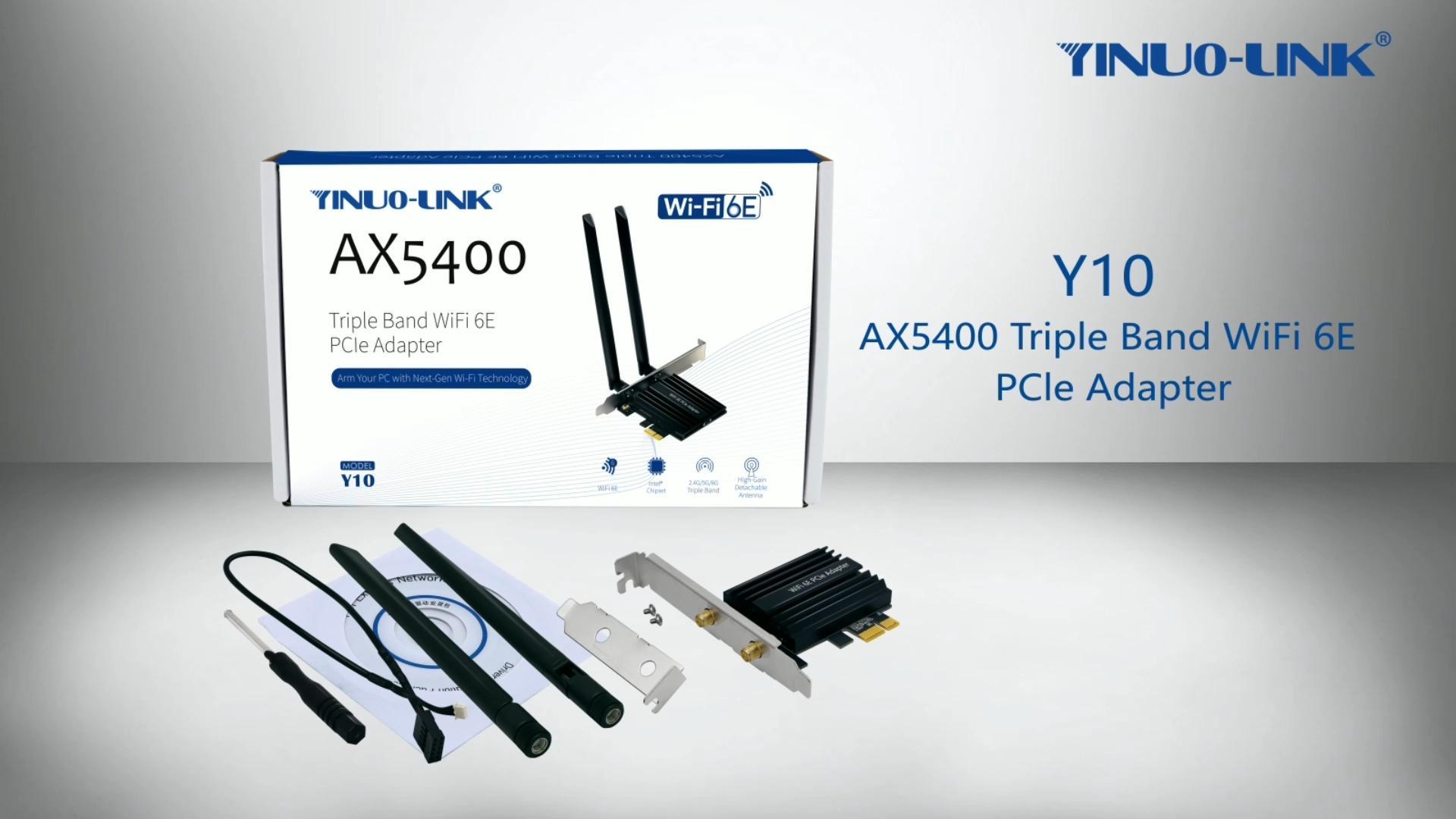 Y10-A AX5400 Triple Band WiFi 6E PCle Adapter