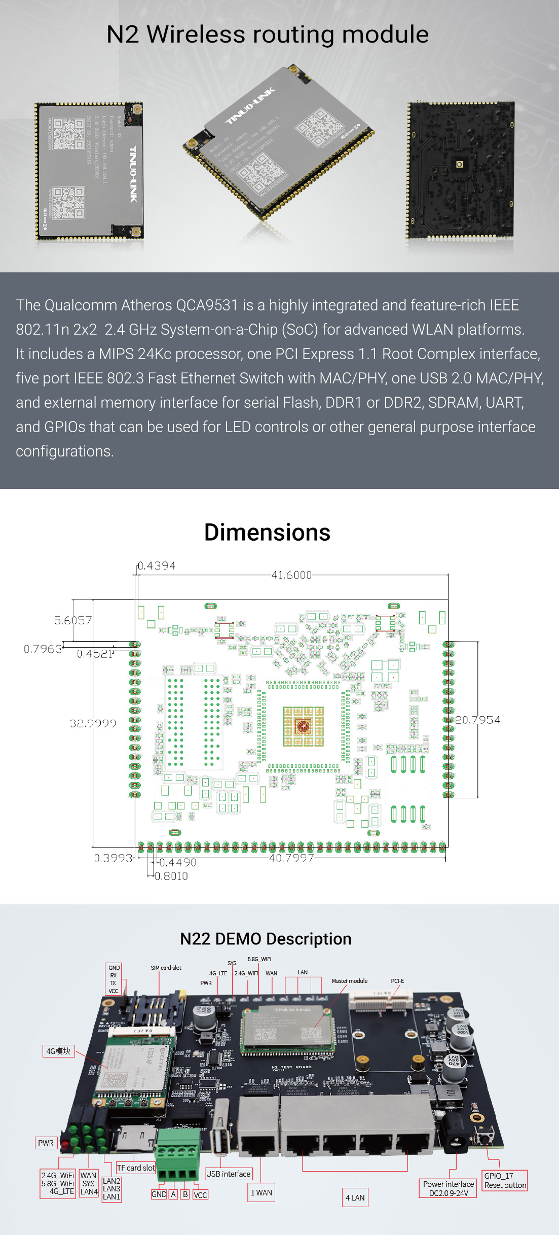 N2 Wireless routing module